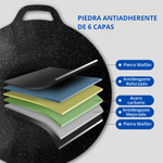 SARTEN COMAL ANTIADHERENTE 6 CAPAS + ACEITERA DE REGALO🎁
