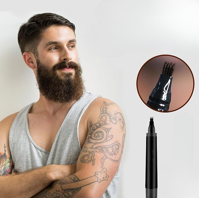 💈🪒2 Lapíces para barba con efecto MICROBLADING – IMPERMEABLE🪒💈