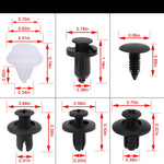 Set Clip Remache Plástico Sujeción Para Coche Broches Autos