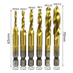 🔧🛠️Kit de 6 Brocas Giratorias HSS Recubiertas de Titanio🔧🛠️