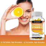VITAMINA C LIPOSOMAL 2100 MG 90 CAP | ALTA ABSORCIÓN AYUDA A UNA PIEL RADIANTE Y CIRCULACIÓN SALUDABLE